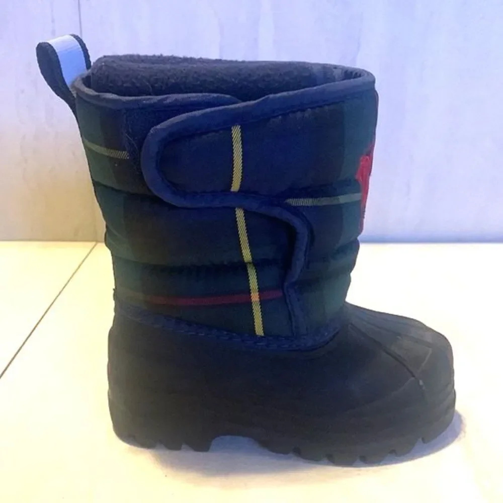 Polo Ralph Lauren Snow Boots Baby Size 5 Pull On Insulated Pony Logo Winter